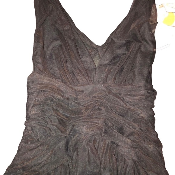 Calvin Klein  size 12 black PARTY DRESS low back sheer & flowy  halter dress - Picture 1 of 16